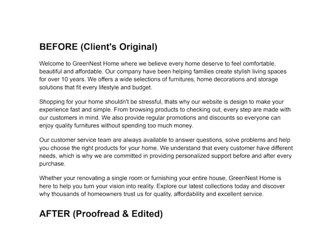 proofread and edit your articles, blogs, and website content